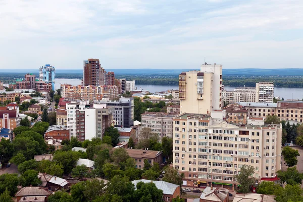 Вид с высоты на город Самара, Россия — стоковое фото