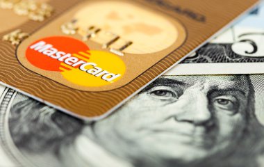 Amerikan Doları ile Mastercard kredi kartı fotoğraf