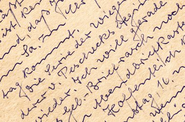 Almanca yazılmış eski bir el yazısıyla mektup parçası. -Ebilmek var olmak