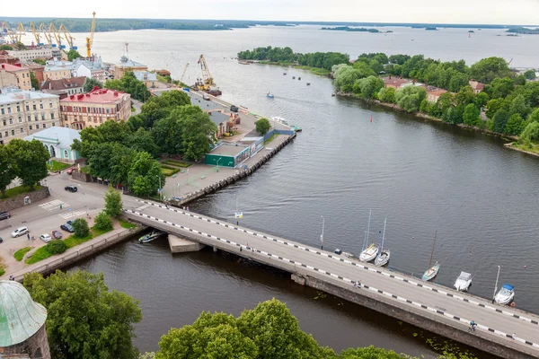 Ovanifrån på gamla staden från observationsdäck i Vyborg — Stockfoto