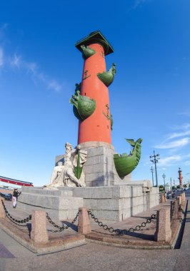 Vasilyevsky adanın tükürmek, St. Peter Rostral sütunlarda görüntüleme
