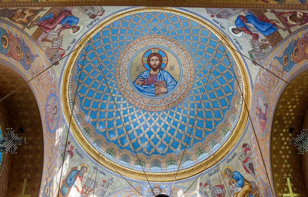 The painting on the dome of the Naval Cathedral of Saint Nichola — Stock Photo, Image