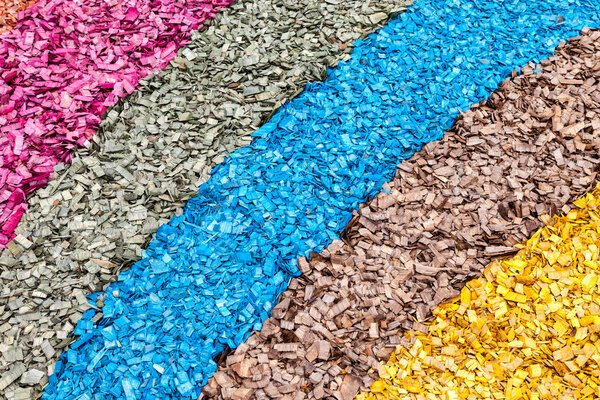 Colorful wood chips as creative background