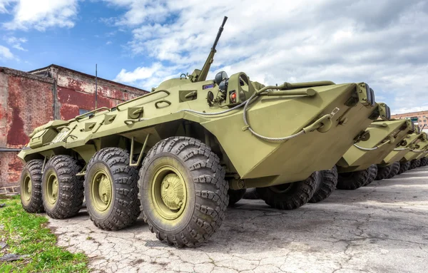 BTR-80-hjuls pansret personellkjøretøy – stockfoto
