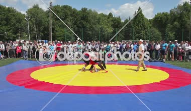 Tatar Milli mücadele Kuresh Rusya'nın Samara kentinde Sabantuy kutlama sırasında