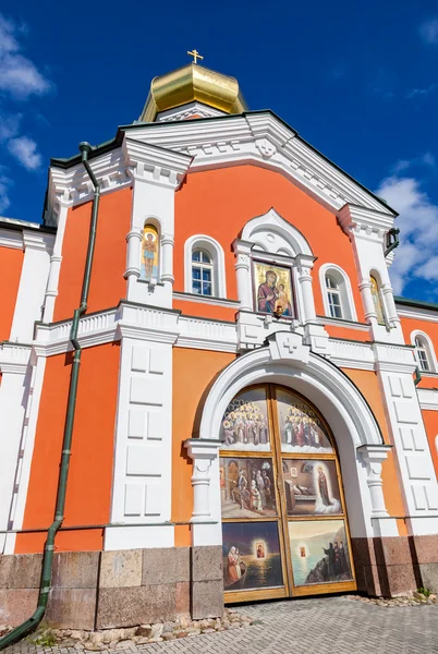 Iversky Monastery in the Novgorod region, Russia. Monastery founded in 1653 — Stock Photo, Image