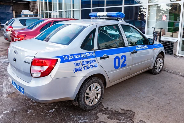 Russian patrol car of the State Automobile Inspectorate — Zdjęcie stockowe