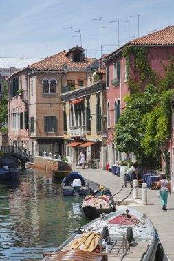 İtalya, Venedik - 12 Temmuz 2014: Venedik, sokaklarında pa görüntülemek