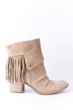 Kadın süet botlar.