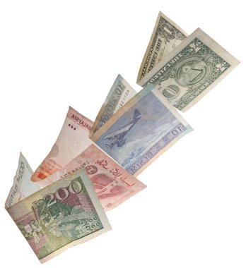 Farklı ülkelerin dört banknotlar