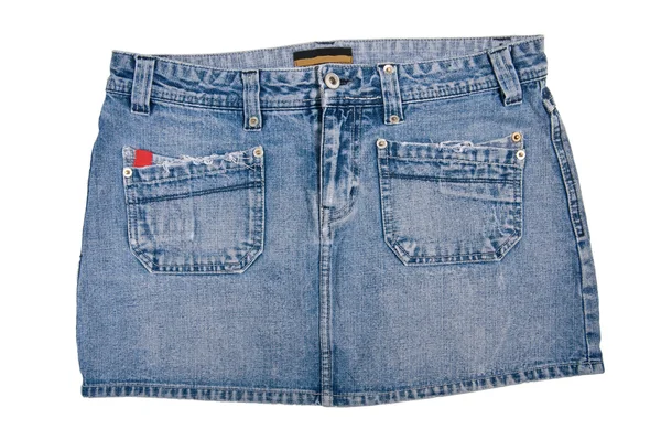 Denim korte rok. Geïsoleerd — Stockfoto