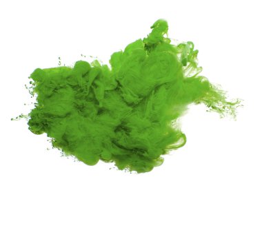 Soyut yeşil akrilik boya su