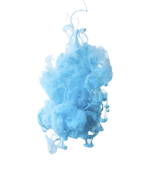 Абстрактна синя акрилова фарба у воді Стокове Фото