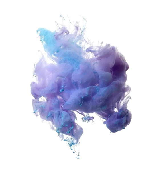Абстрактна синьо-коричнева акрилова фарба у воді Ліцензійні Стокові Зображення