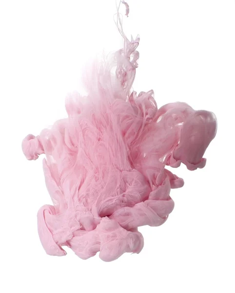 Abstraction de peinture acrylique rose dans l'eau Images De Stock Libres De Droits