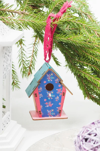 Karácsonyi játék birdhouses — Stok fotoğraf