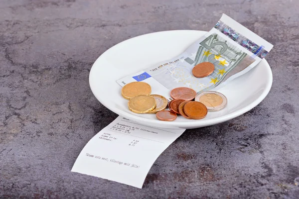 Tip on a restaurant table — Stock Photo, Image