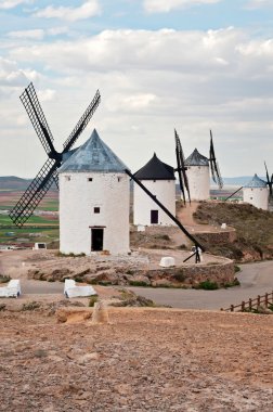 Consuegra, İspanya geleneksel yel değirmenleri