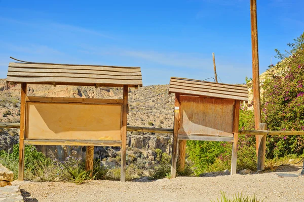 Old wooden billboards — Stock Photo, Image