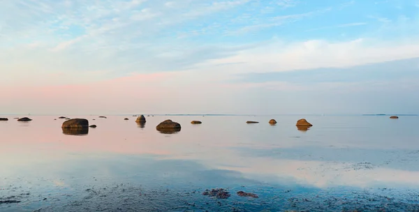 Romantique crépuscule vue mer — Photo