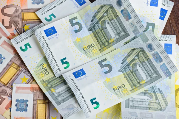 Close-up of Euro banknotes — Stock Photo, Image
