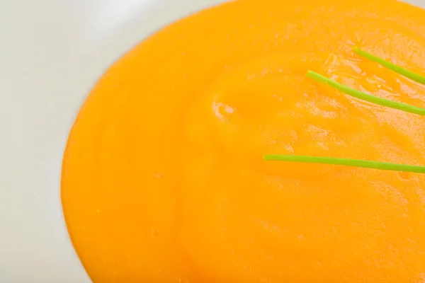 Смачний здоровий гарбузовий вершковий суп — стокове фото