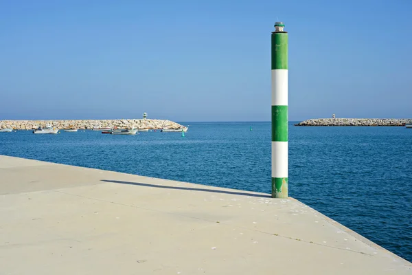 Paal op de pier — Stockfoto