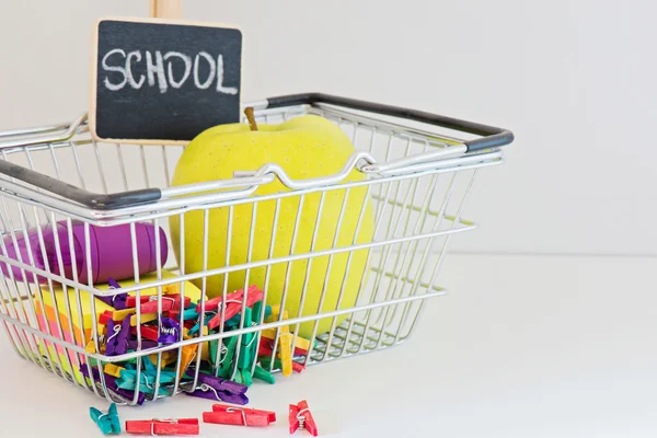 Concept of education. Shopping Back to School — Stock Photo, Image