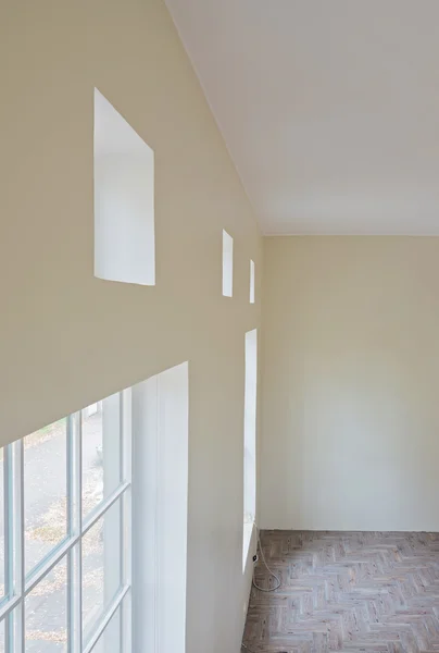 Interiér nedokončený obývacího pokoje — Stock fotografie