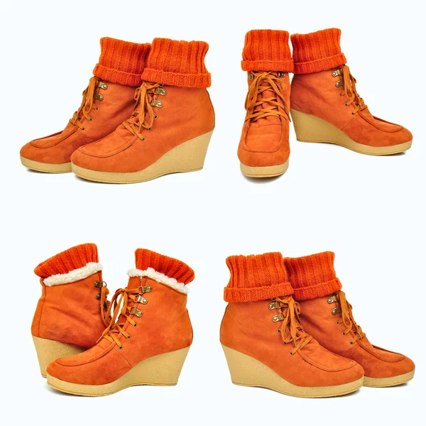 Dámské zimní boty — Stock fotografie