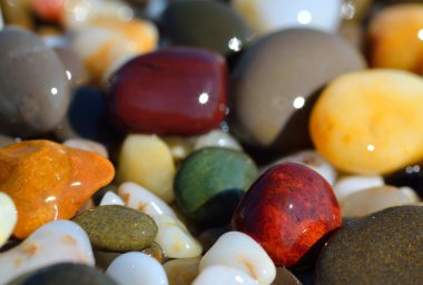 Multi-colored pebbles clipart