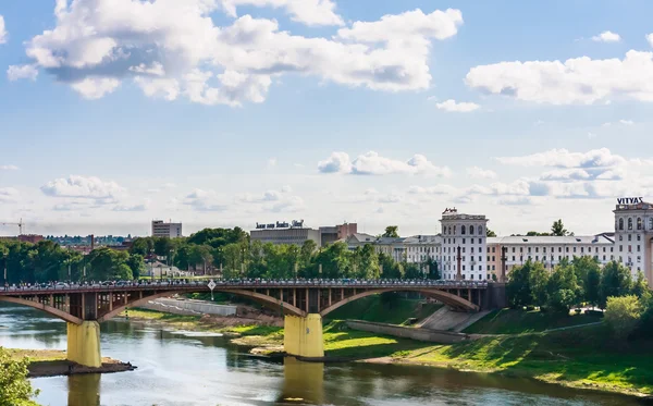 Kirovsky bridge across the Western Dvina, Vitebsk, Belarus — Stock Photo, Image