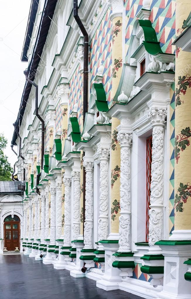 Patterned wall decoration Refectory, Trinity-Sergius Lavra. Sergiev Posad. Moscow region