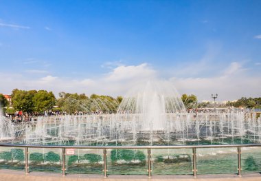 Işık ve müzik Çeşmesi. Tsaritsyno Devlet Müzesi. Moskova