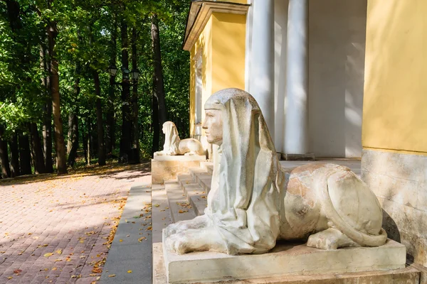 Sphinx at the pavilion "MILOVIDOV '', Museum-Reserve Tsaritsyno. — Stock Image Sphinx at the pavilion "MILOVIDOV '', Museum-Reserve Tsaritsyno. Stock Image