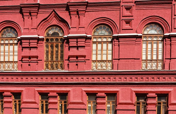 Moskva. Detalj av fasaden av historiska Museum — Stockfoto