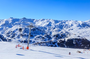 Meribel Kayak Merkezi eteklerinde. Fransa