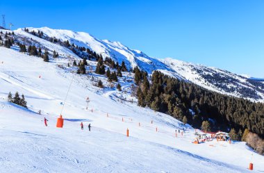 Meribel Kayak Merkezi eteklerinde. Fransa