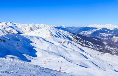 Meribel Kayak Merkezi eteklerinde. Fransa