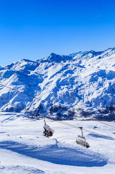 Val Thorens völgyre. Franciaország — Stock Fotó