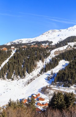 Chalet Meribel vadi yamaçlarında. Ski Resort Meribel 