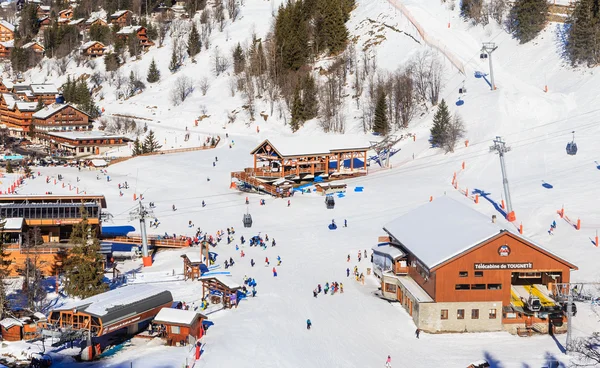 Vista sulla valle di Meribel. Meribel Village Center (1450 m ) — Foto Stock