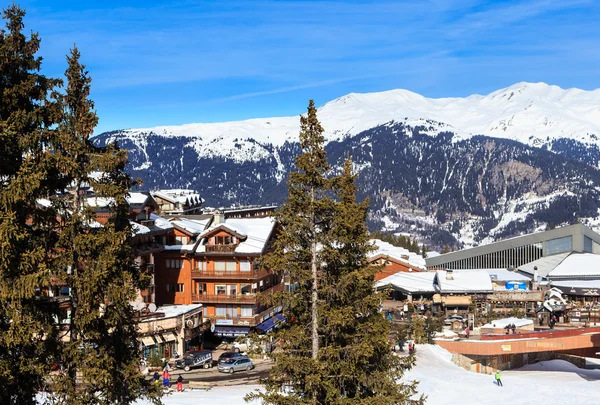 Ski Resort Courchevel 1850 m v zimě. Francie — Stock fotografie