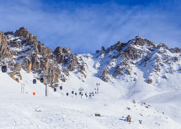 На склонах горнолыжного курорта Мерибель. Франция — стоковое фото