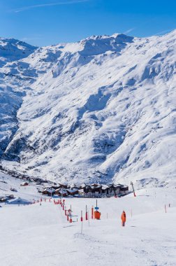 Val Thorens Vadi Manzaralı. Fransa