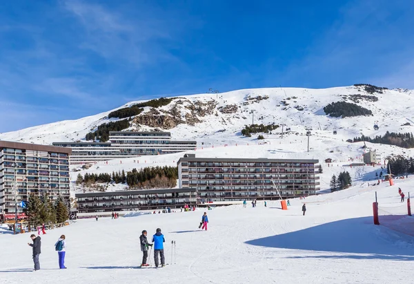 Skigebied Val Thorens. Dorp van Les Menuires. Frankrijk — Stockfoto