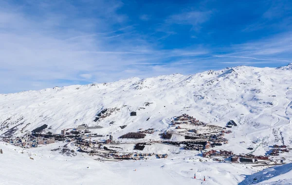 Síközpont Val Thorens. Falu Les Menuires. Franciaország — Stock Fotó