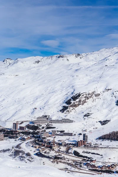 Skidorten Val Thorens. Byn av Les Menuires. Frankrike — Stockfoto