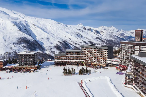 Skigebiet Val Dorens. Dorf les menuires. Frankreich — Stockfoto