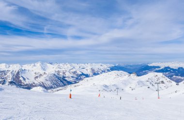 Val Thorens Vadi Manzaralı. Fransa